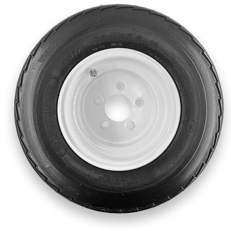 RUBBERMASTER - STEEL MASTER Rubbermaster 20.5x8.0-10 205/65D10 8 Ply Highway Rib Tire and 4 on 4 Stamped Wheel Assembly 599094